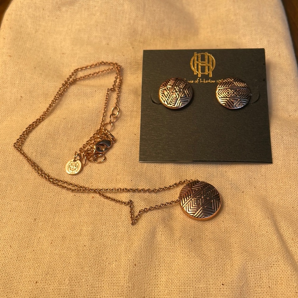 House of Harlow necklace - rose gold